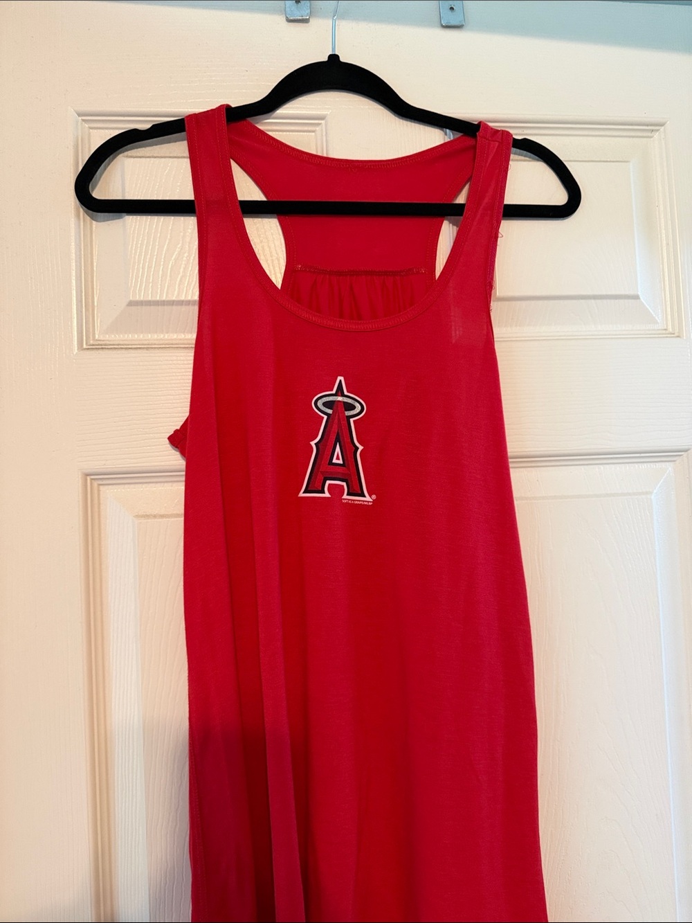 Los Angeles Angels Red Tank Dress with Team Logo